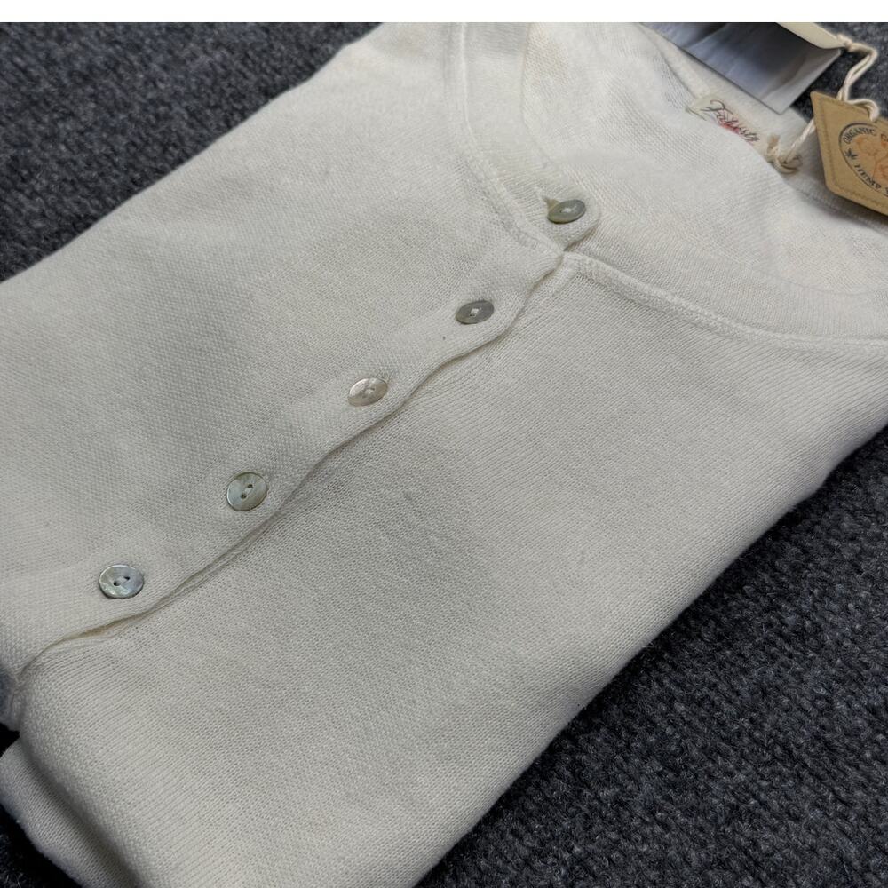 Faherty Allandria Henley Womens S White Hemp Organic Cotton NWT NEW - Picture 12 of 13